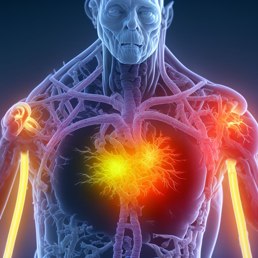 Hypertensive heart and chronic kidney disease without heart failure, with stage 1 through stage 4 chronic kidney disease, or unspecified chronic kidney disease digital illustration