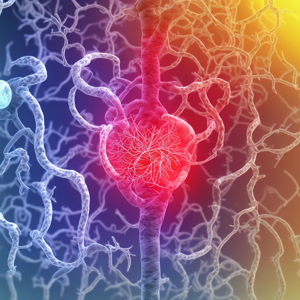 ST elevation (STEMI) myocardial infarction involving other coronary artery of inferior wall digital illustration