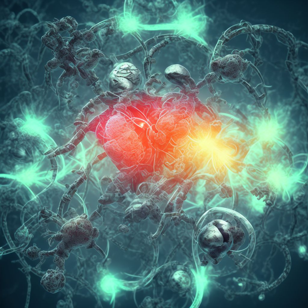 ST elevation (STEMI) myocardial infarction of unspecified site digital illustration