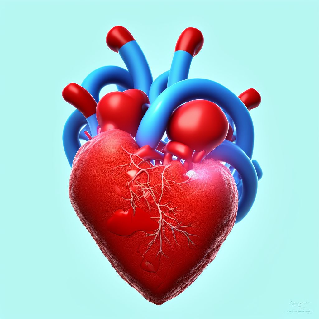 Atherosclerotic heart disease of native coronary artery with unstable angina pectoris                                                                                                                                                                            digital illustration