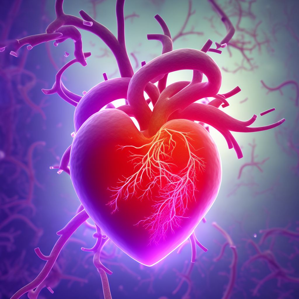 Atherosclerotic heart disease of native coronary artery with other forms of angina pectoris                                                                                                                                                                      digital illustration