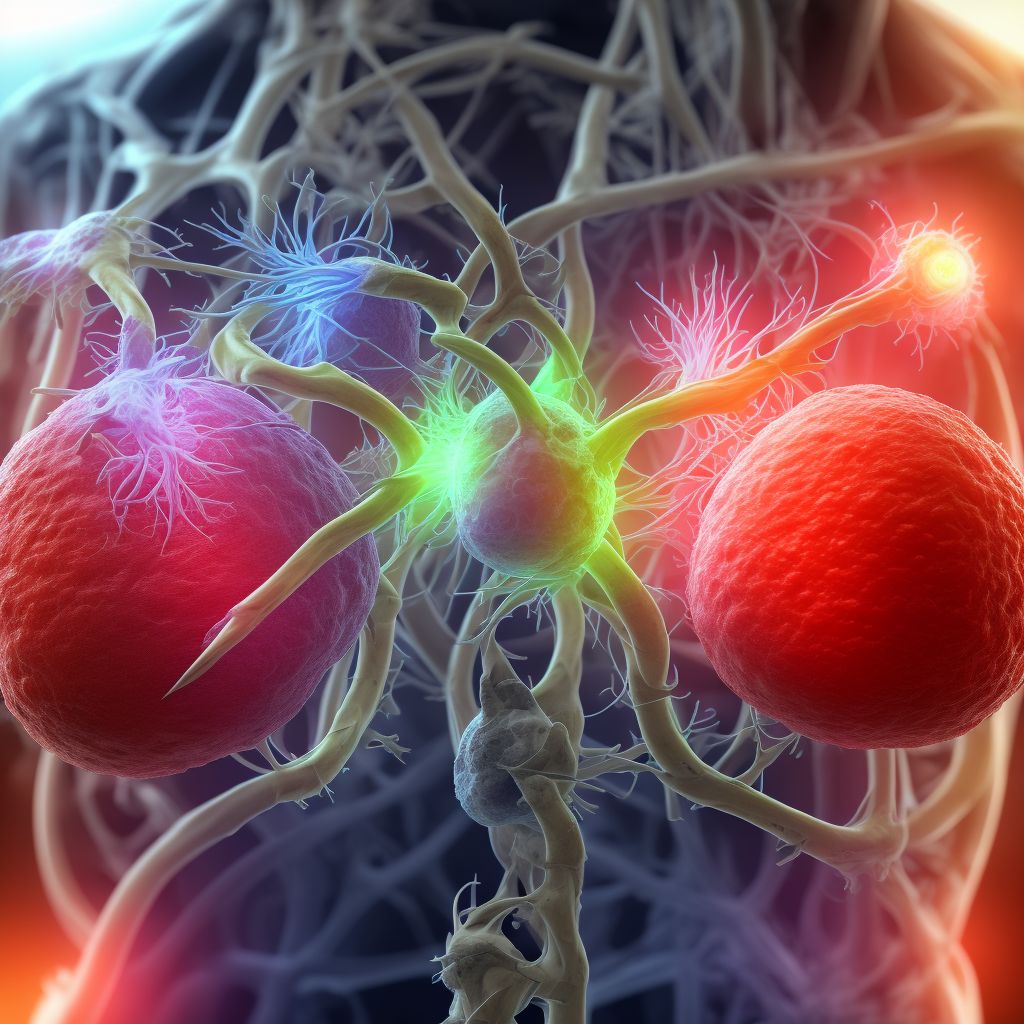 Atherosclerosis of autologous vein coronary artery bypass graft(s) with angina pectoris with documented spasm                                                                                                                                                    digital illustration