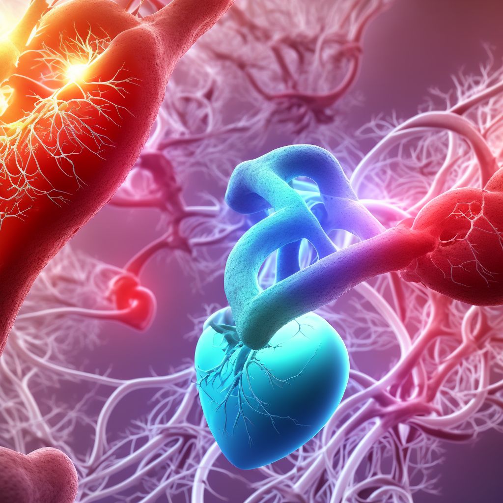 Atherosclerosis of native coronary artery of transplanted heart with unstable angina                                                                                                                                                                             digital illustration