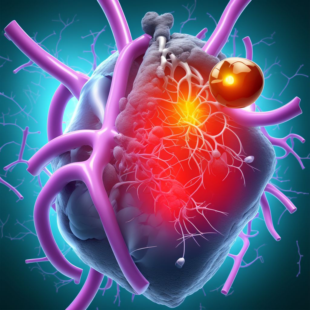 Atherosclerosis of bypass graft of coronary artery of transplanted heart with other forms of angina pectoris                                                                                                                                                     digital illustration