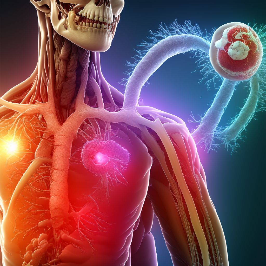 Atherosclerosis of other coronary artery bypass graft(s) with unstable angina pectoris                                                                                                                                                                           digital illustration