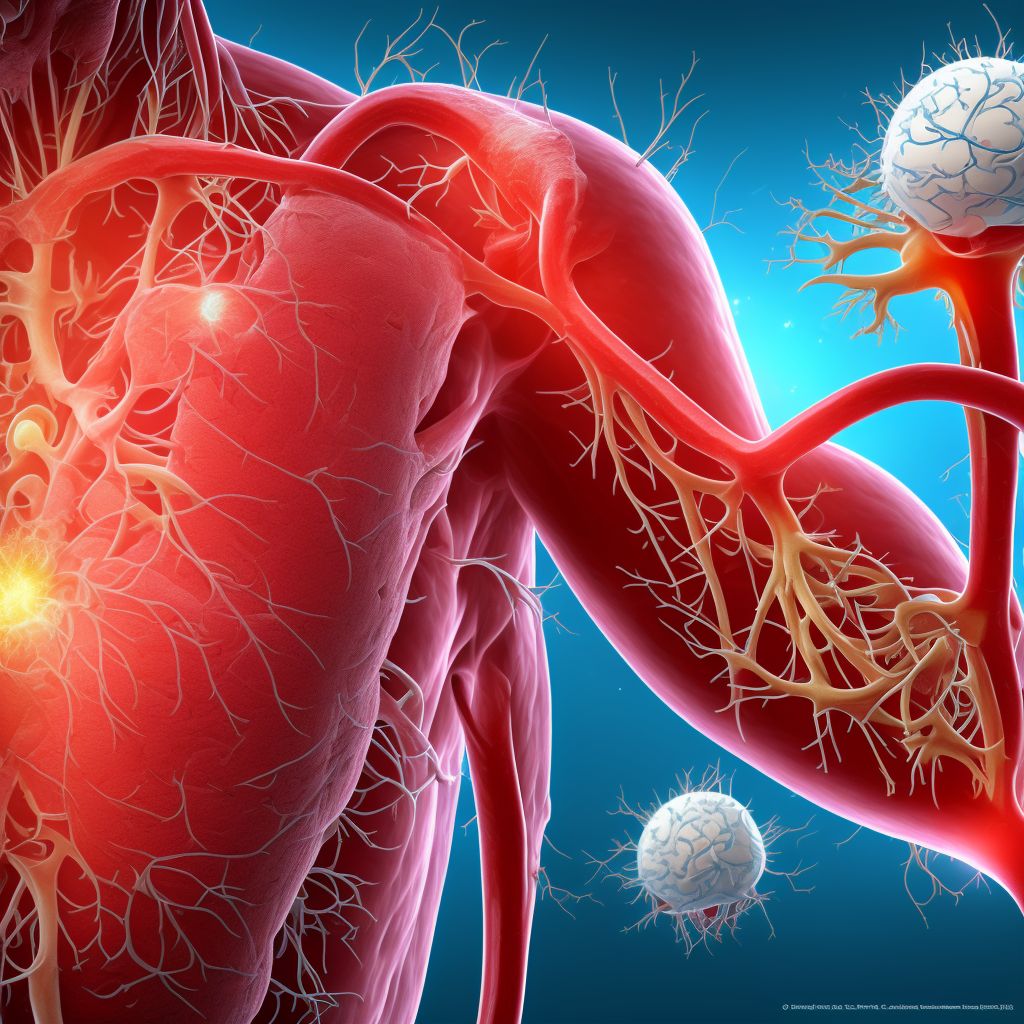 Atherosclerosis of other coronary artery bypass graft(s) with angina pectoris with documented spasm                                                                                                                                                              digital illustration