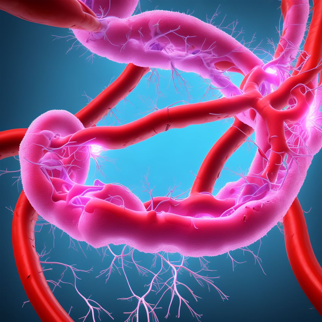 Atherosclerosis of other coronary artery bypass graft(s) with other forms of angina pectoris                                                                                                                                                                     digital illustration