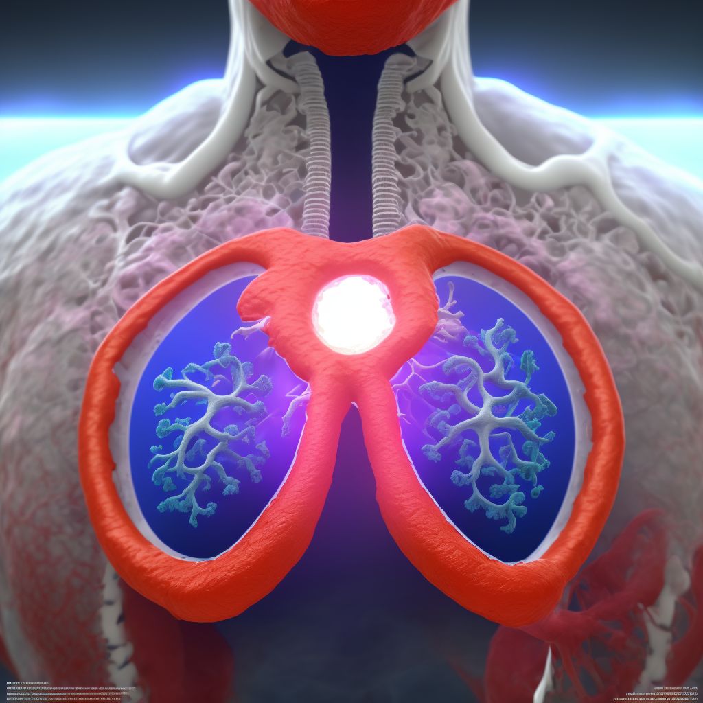 Septic pulmonary embolism with acute cor pulmonale digital illustration