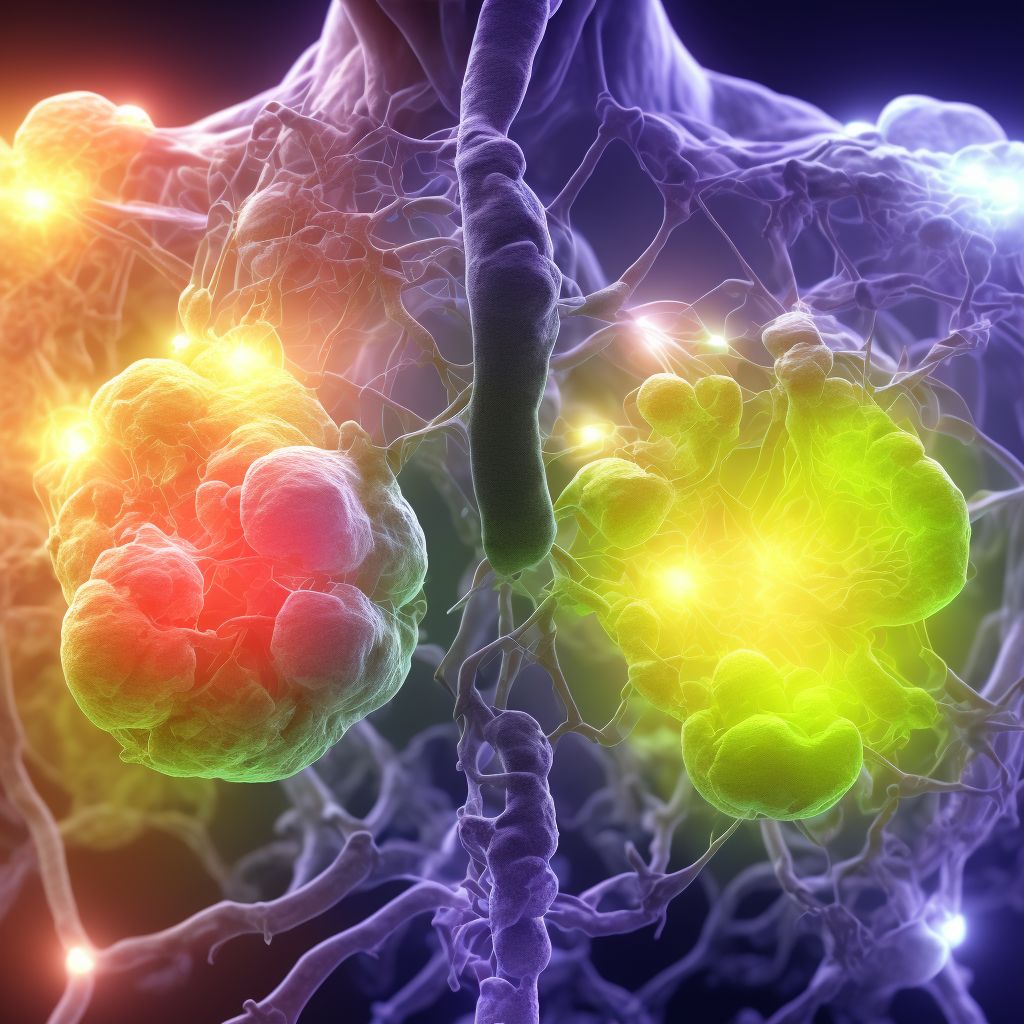 Multiple subsegmental pulmonary emboli without acute cor pulmonale digital illustration