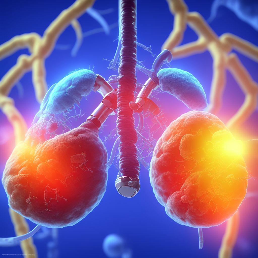 Primary pulmonary hypertension digital illustration