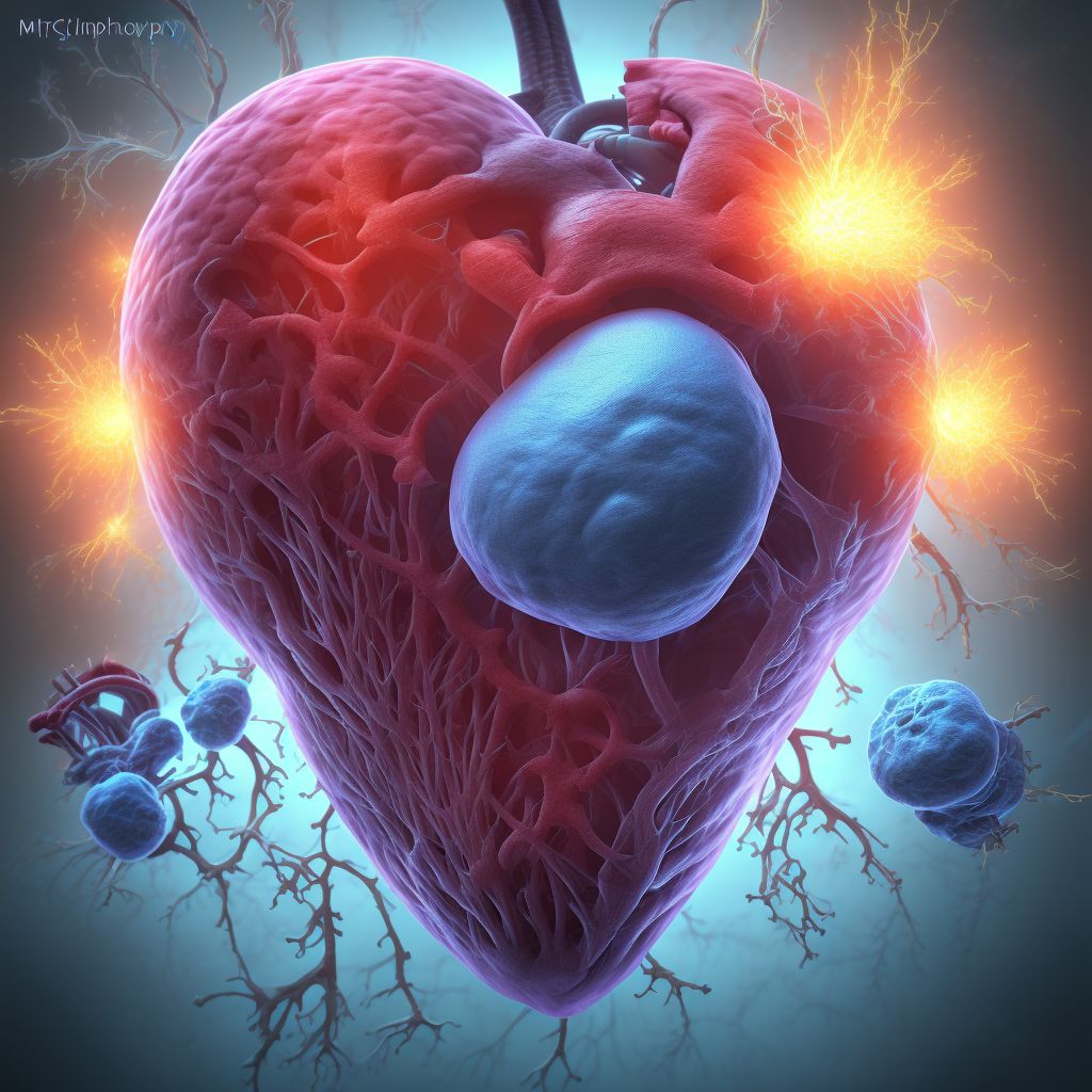 Kyphoscoliotic heart disease digital illustration