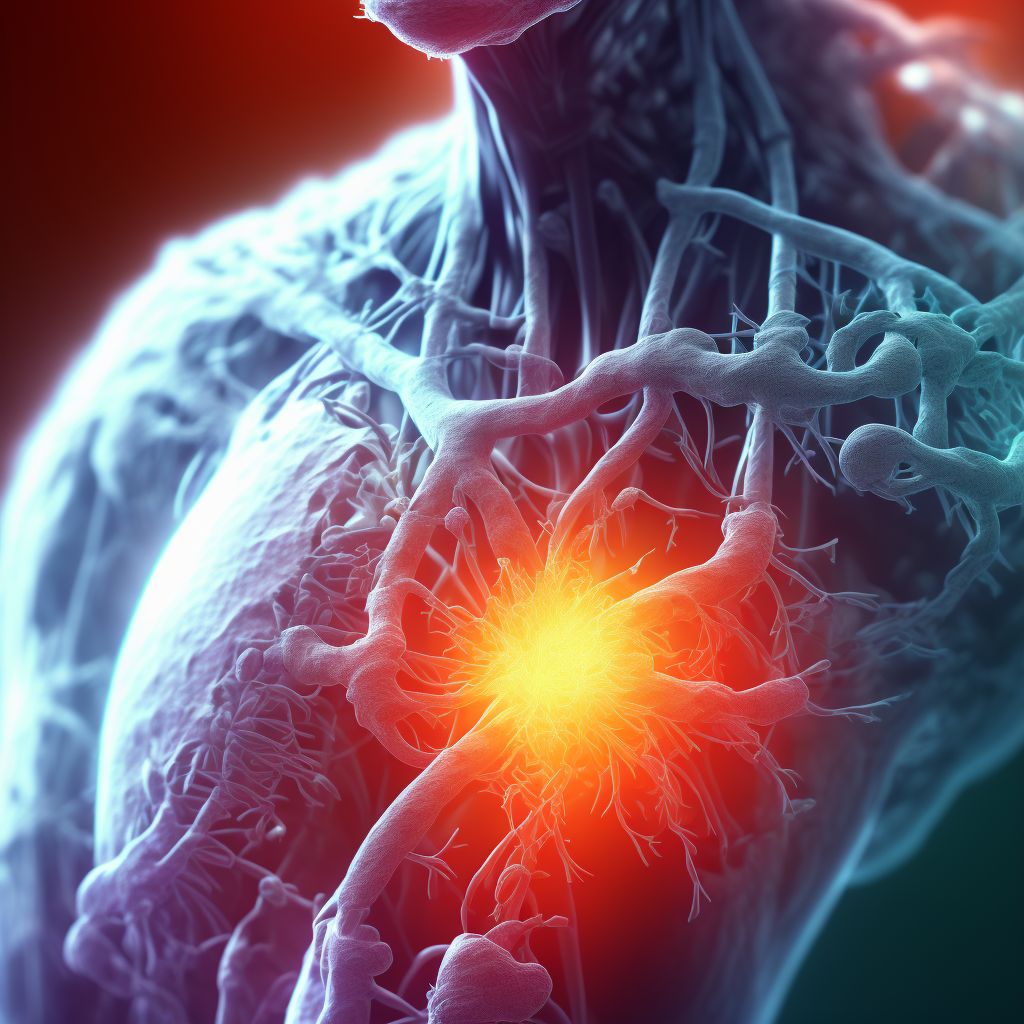 Secondary pulmonary arterial hypertension digital illustration