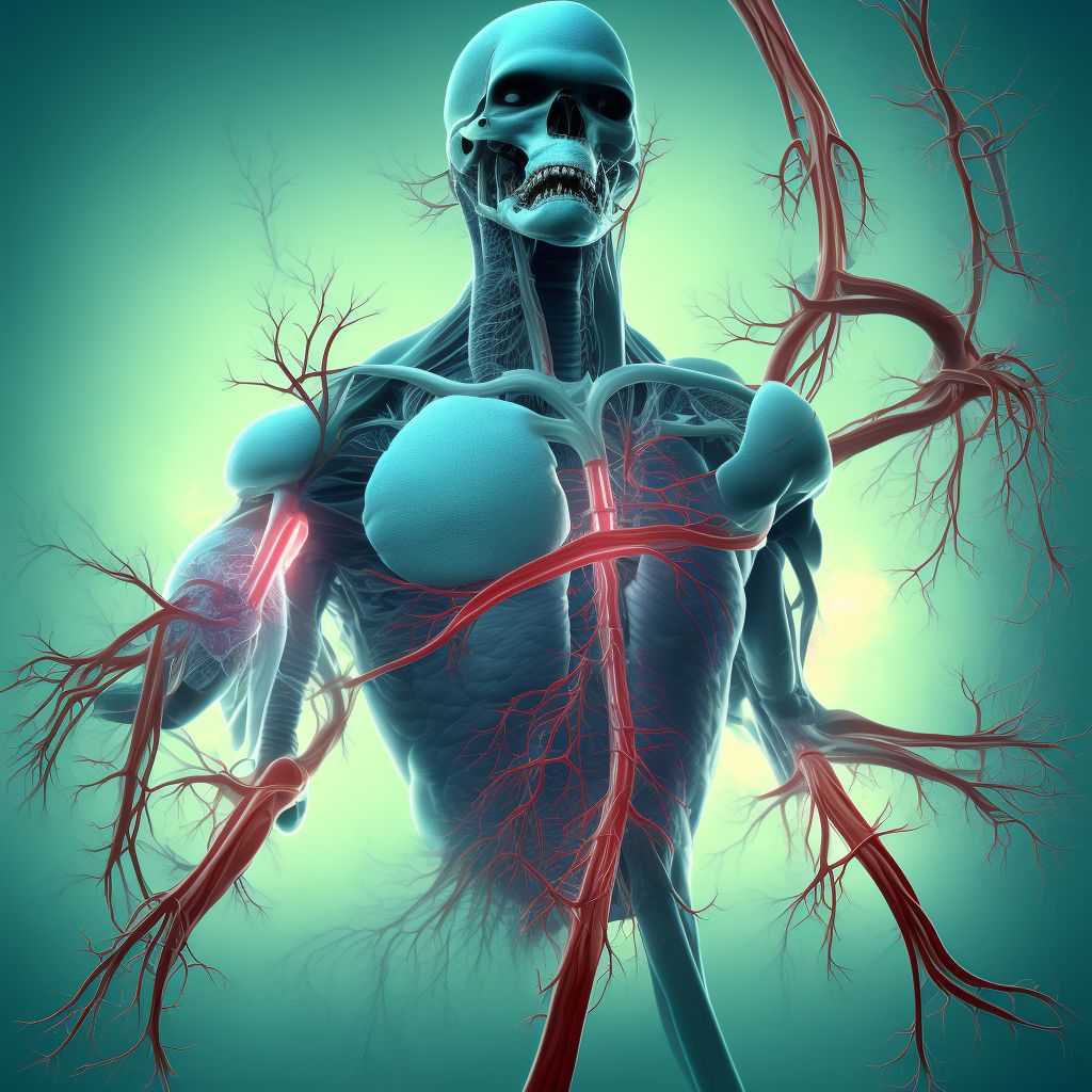 Arteriovenous fistula of pulmonary vessels digital illustration