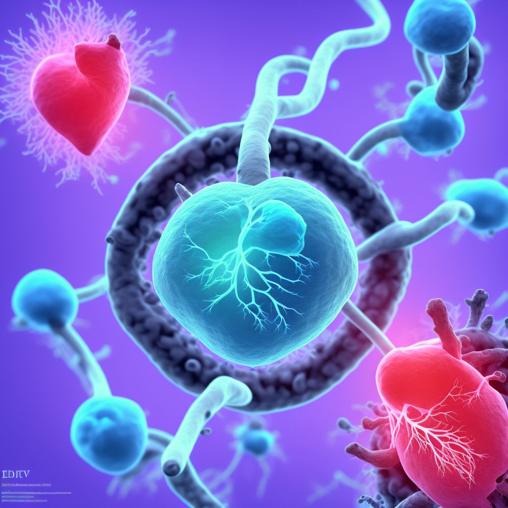 Acute and subacute infective endocarditis digital illustration