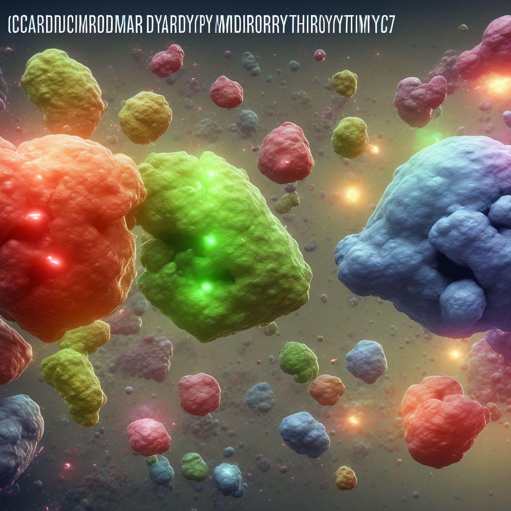 Cardiomyopathy in diseases classified elsewhere digital illustration