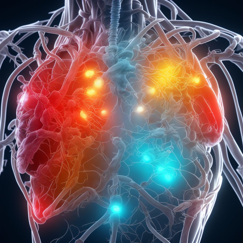 Chronic atrial fibrillation, unspecified digital illustration