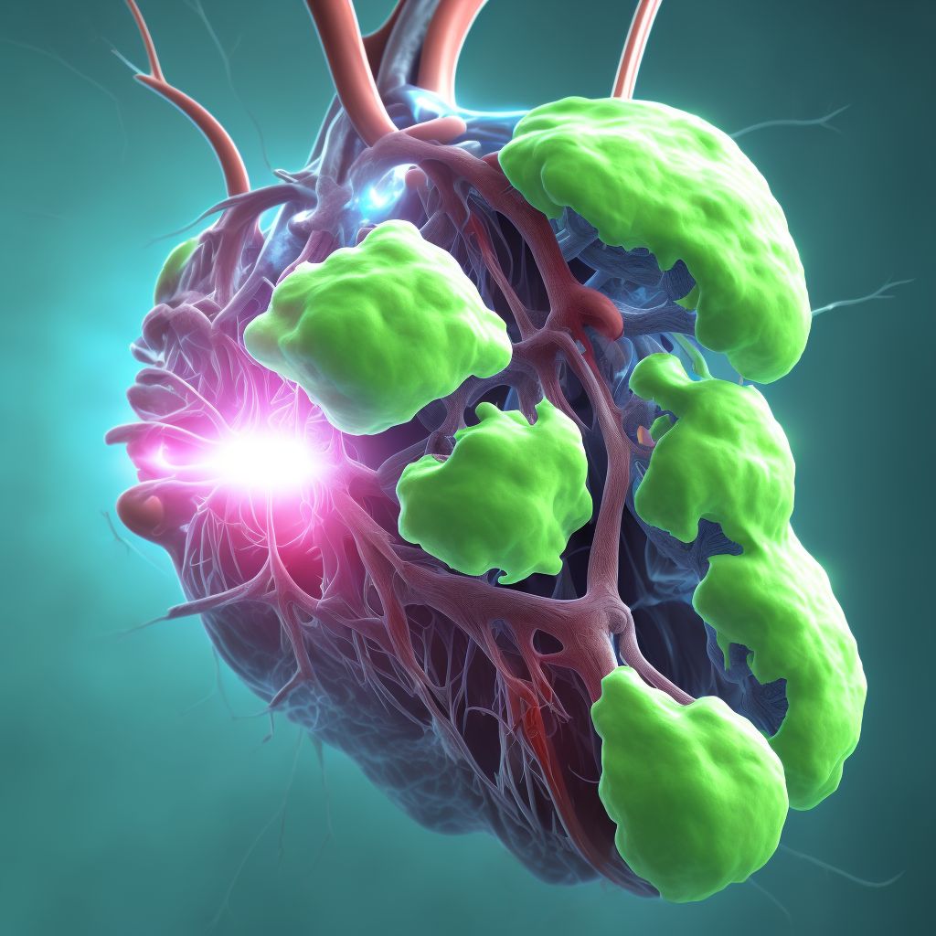 Unspecified diastolic (congestive) heart failure digital illustration