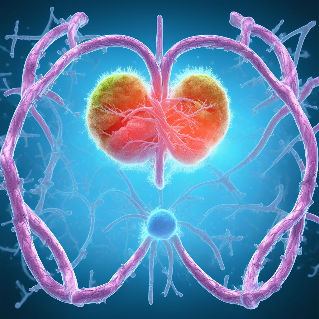 Acute combined systolic (congestive) and diastolic (congestive) heart failure digital illustration