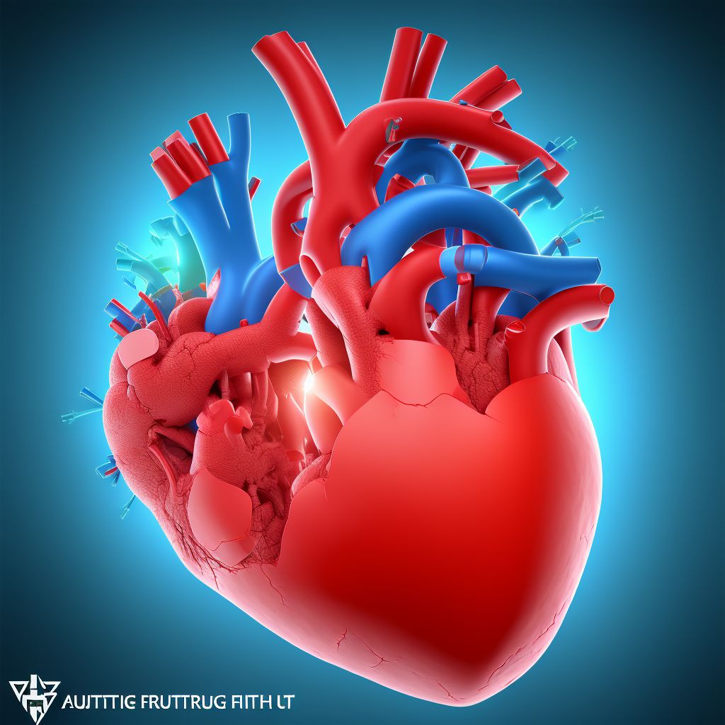 Acute right heart failure digital illustration