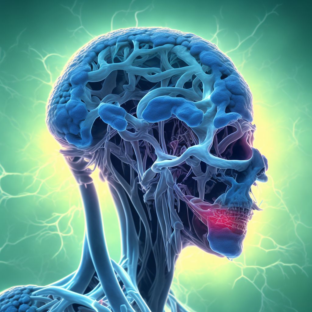 Nontraumatic subarachnoid hemorrhage from unspecified carotid siphon and bifurcation digital illustration