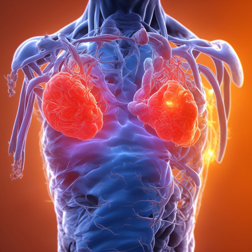 Nontraumatic subarachnoid hemorrhage from right anterior communicating artery digital illustration