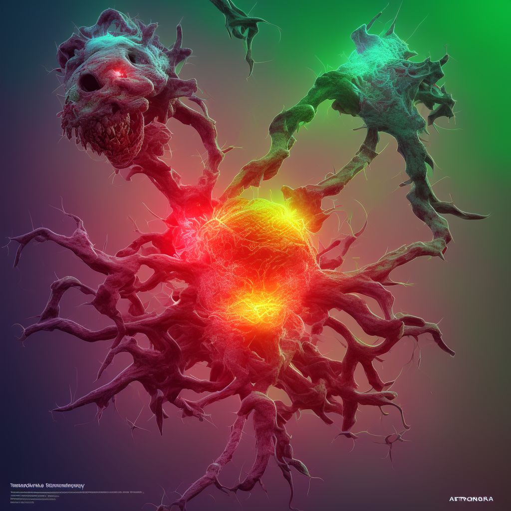 Nontraumatic subarachnoid hemorrhage from left anterior communicating artery digital illustration