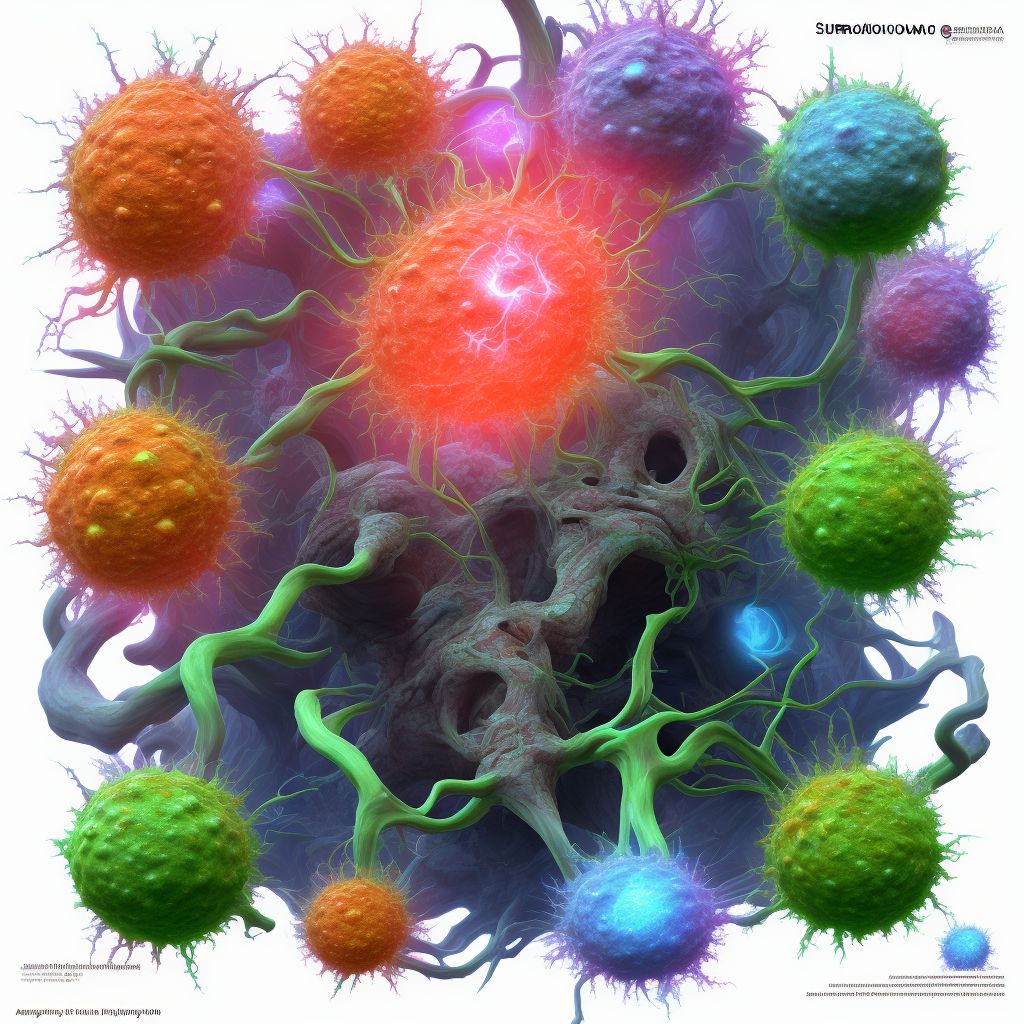 Nontraumatic subarachnoid hemorrhage from basilar artery digital illustration