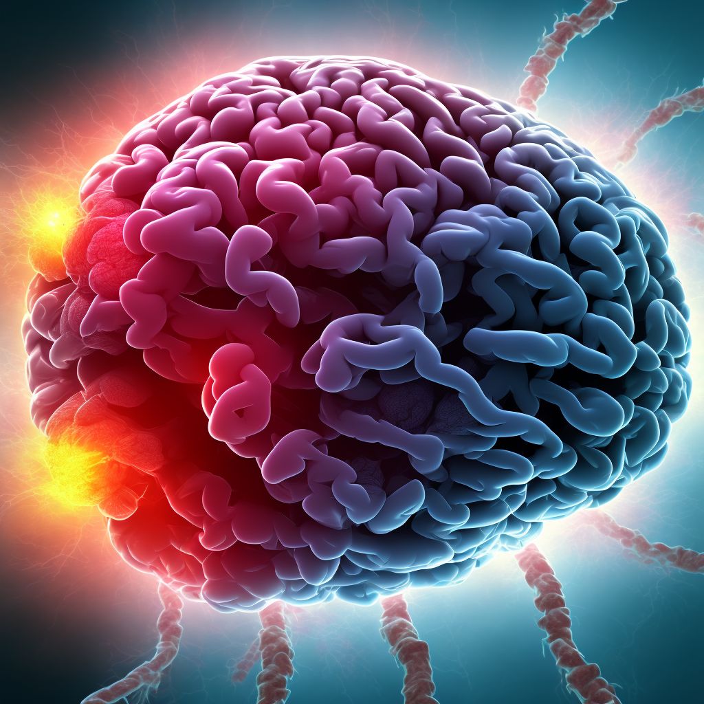 Nontraumatic intracerebral hemorrhage in brain stem digital illustration