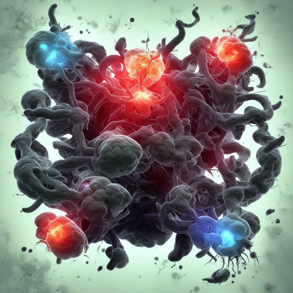 Nontraumatic intracerebral hemorrhage in cerebellum digital illustration