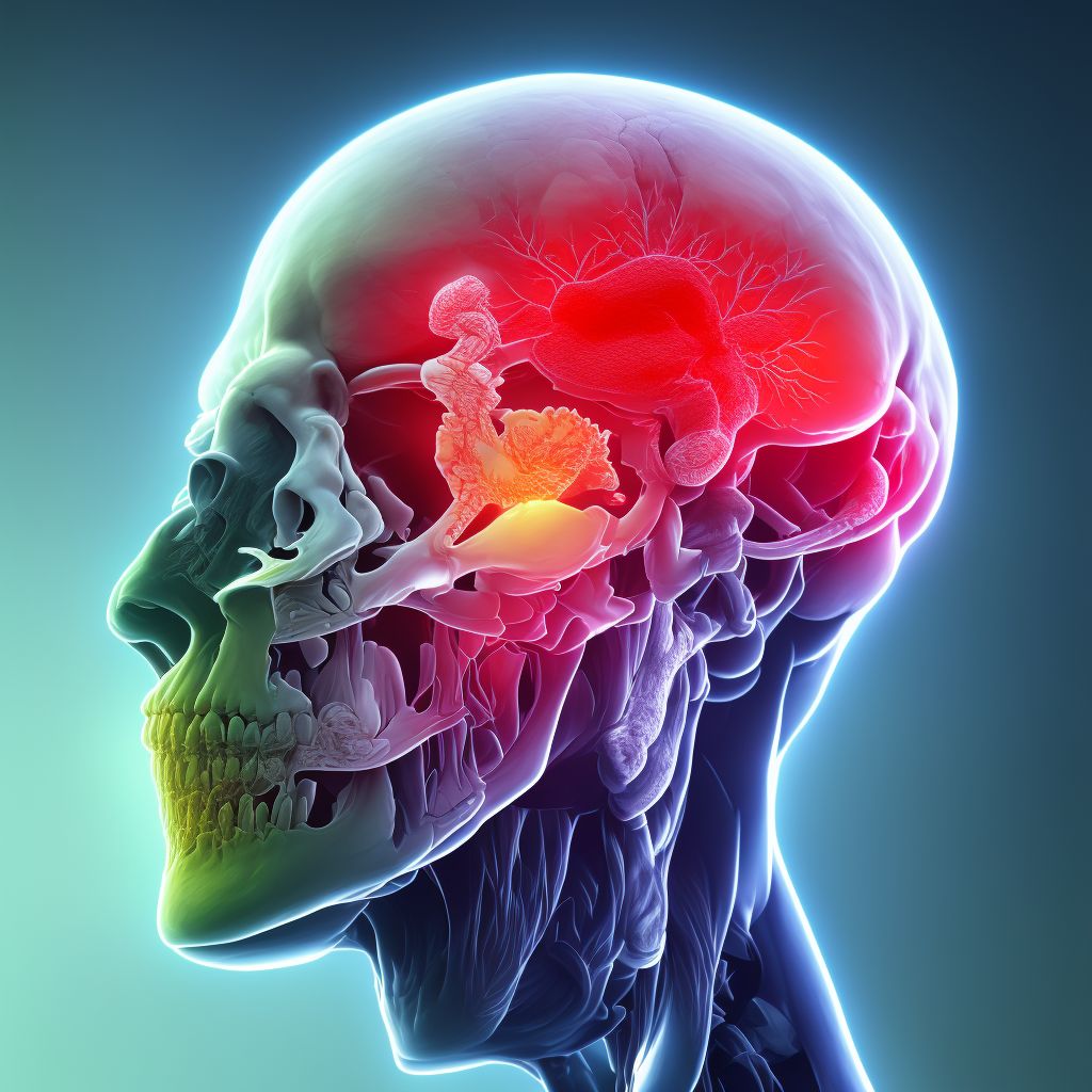 Nontraumatic subdural hemorrhage, unspecified digital illustration