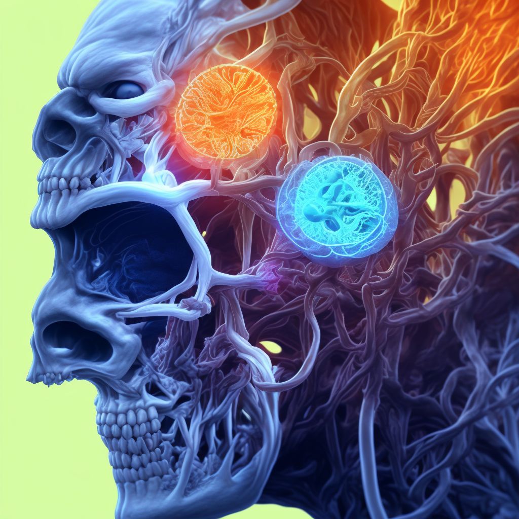 Cerebral infarction due to thrombosis of unspecified carotid artery digital illustration