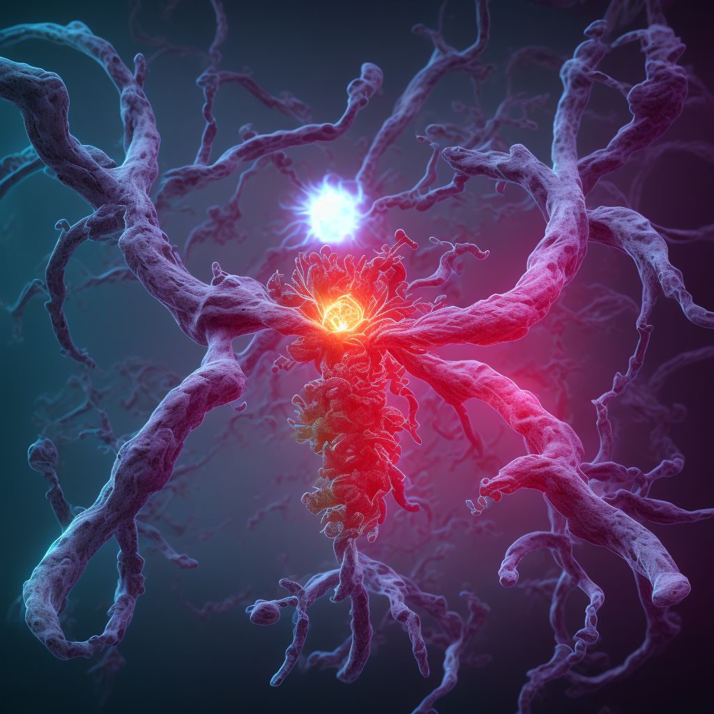 Cerebral infarction due to embolism of unspecified precerebral artery digital illustration