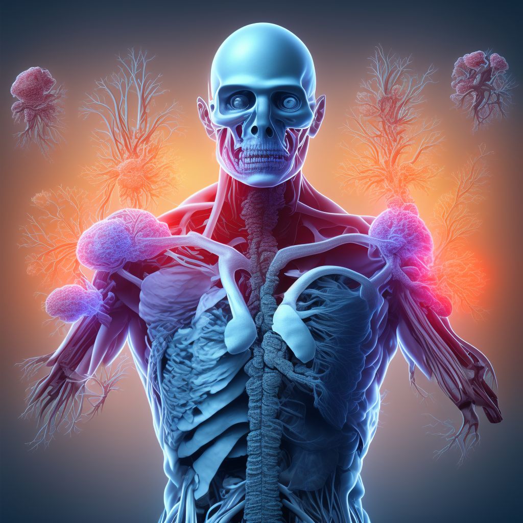 Cerebral infarction due to embolism of left carotid artery digital illustration