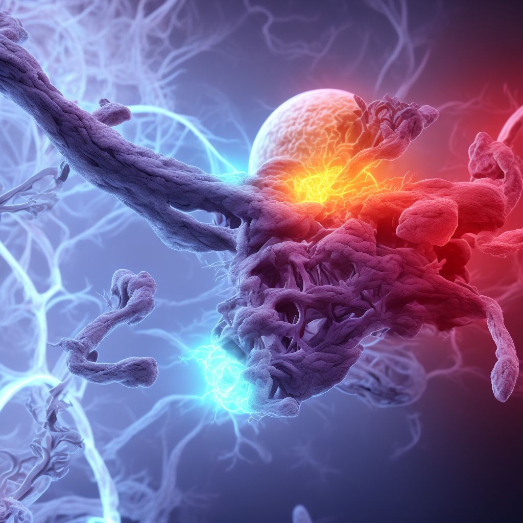 Cerebral infarction due to thrombosis of left middle cerebral artery digital illustration