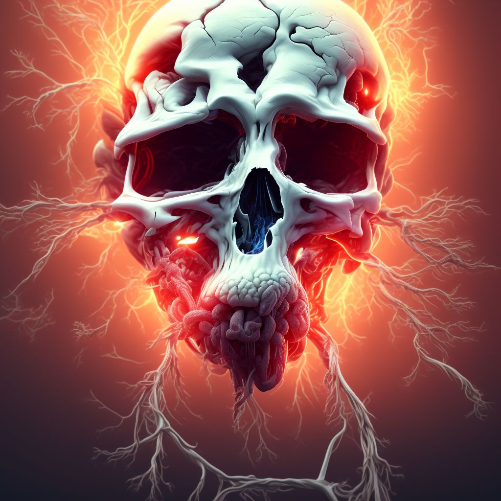 Cerebral infarction due to thrombosis of other cerebral artery digital illustration