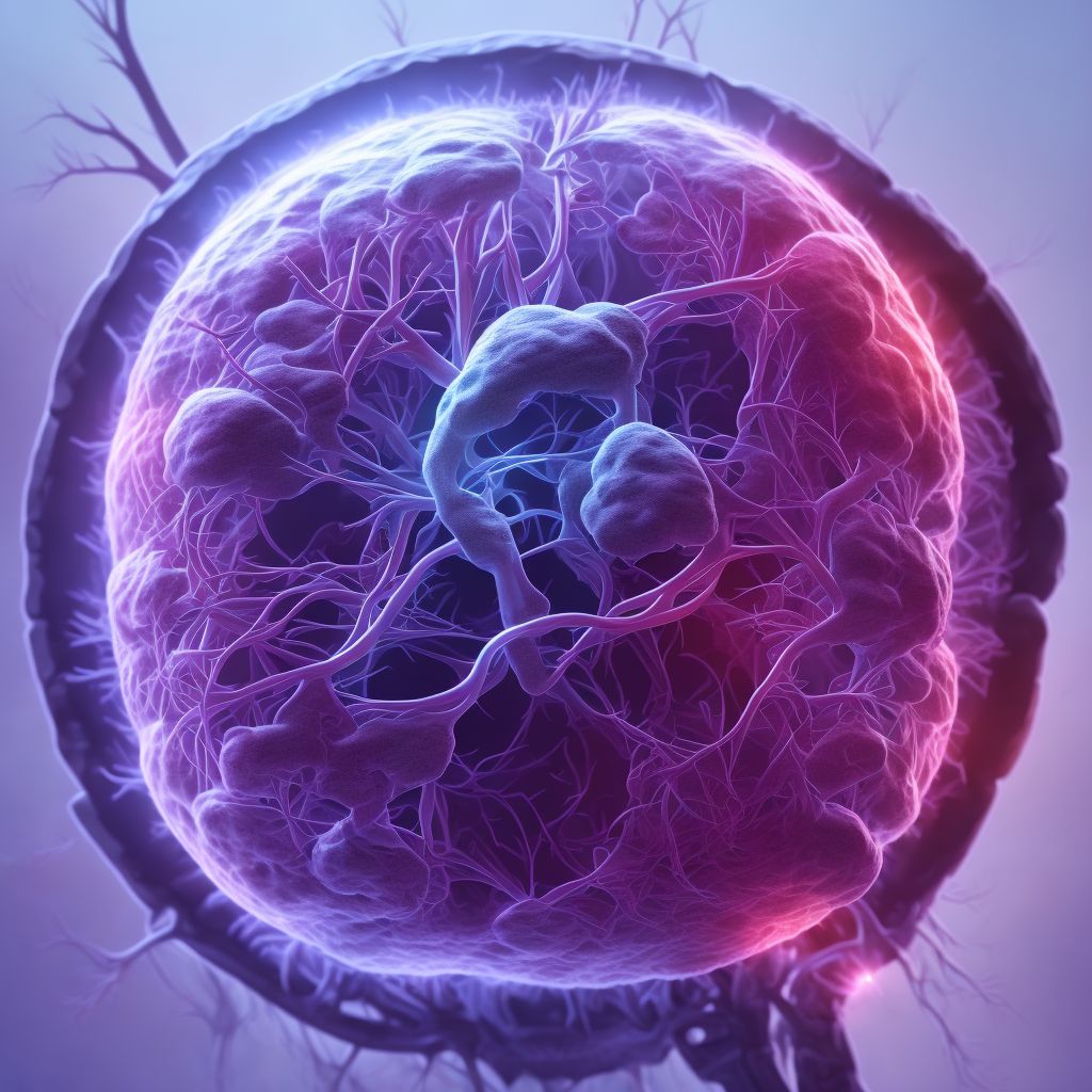 Cerebral infarction due to unspecified occlusion or stenosis of left cerebellar artery digital illustration