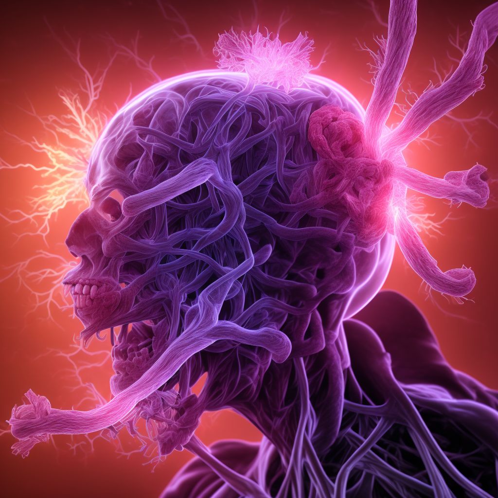 Cerebral infarction due to cerebral venous thrombosis, nonpyogenic digital illustration