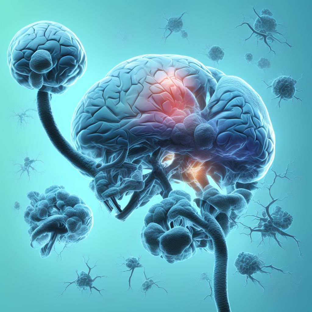 Other cerebral infarction due to occlusion or stenosis of small artery digital illustration