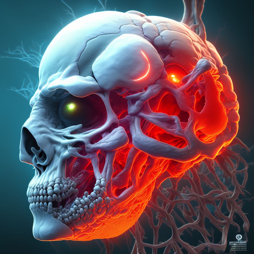 Occlusion and stenosis of right carotid artery digital illustration