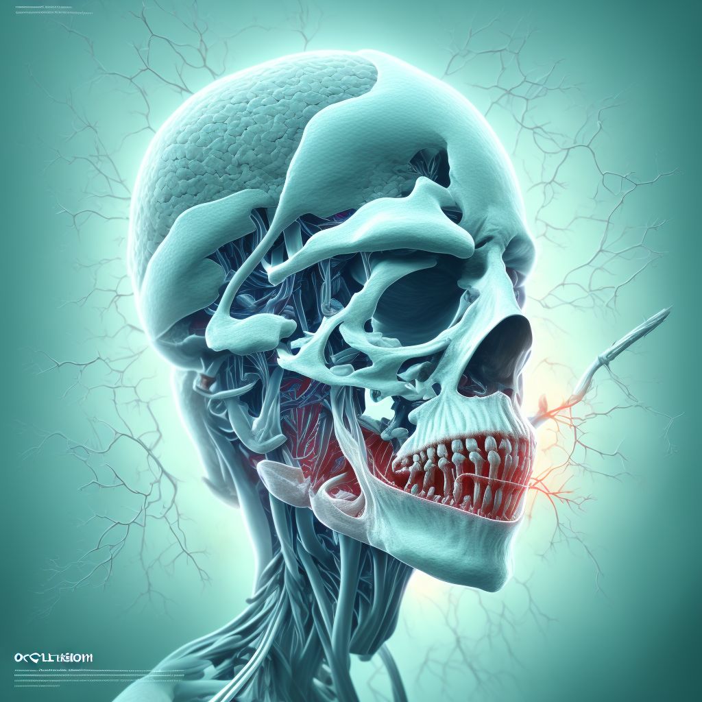 Occlusion and stenosis of left carotid artery digital illustration