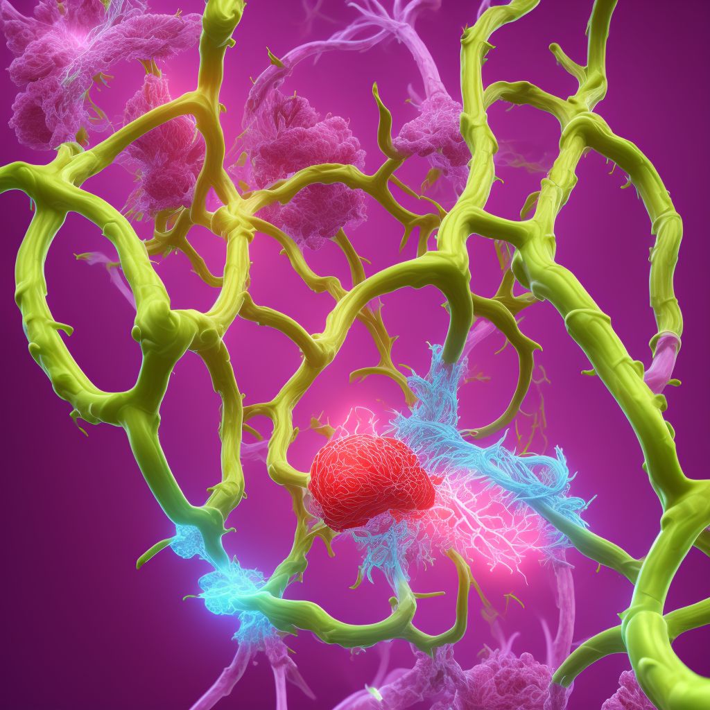 Occlusion and stenosis of bilateral middle cerebral arteries digital illustration