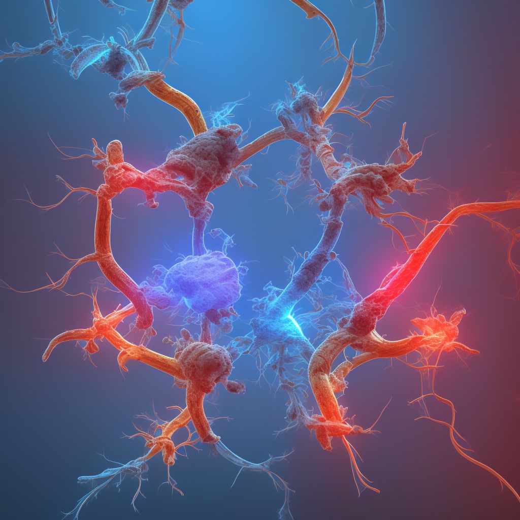 Occlusion and stenosis of bilateral anterior cerebral arteries digital illustration