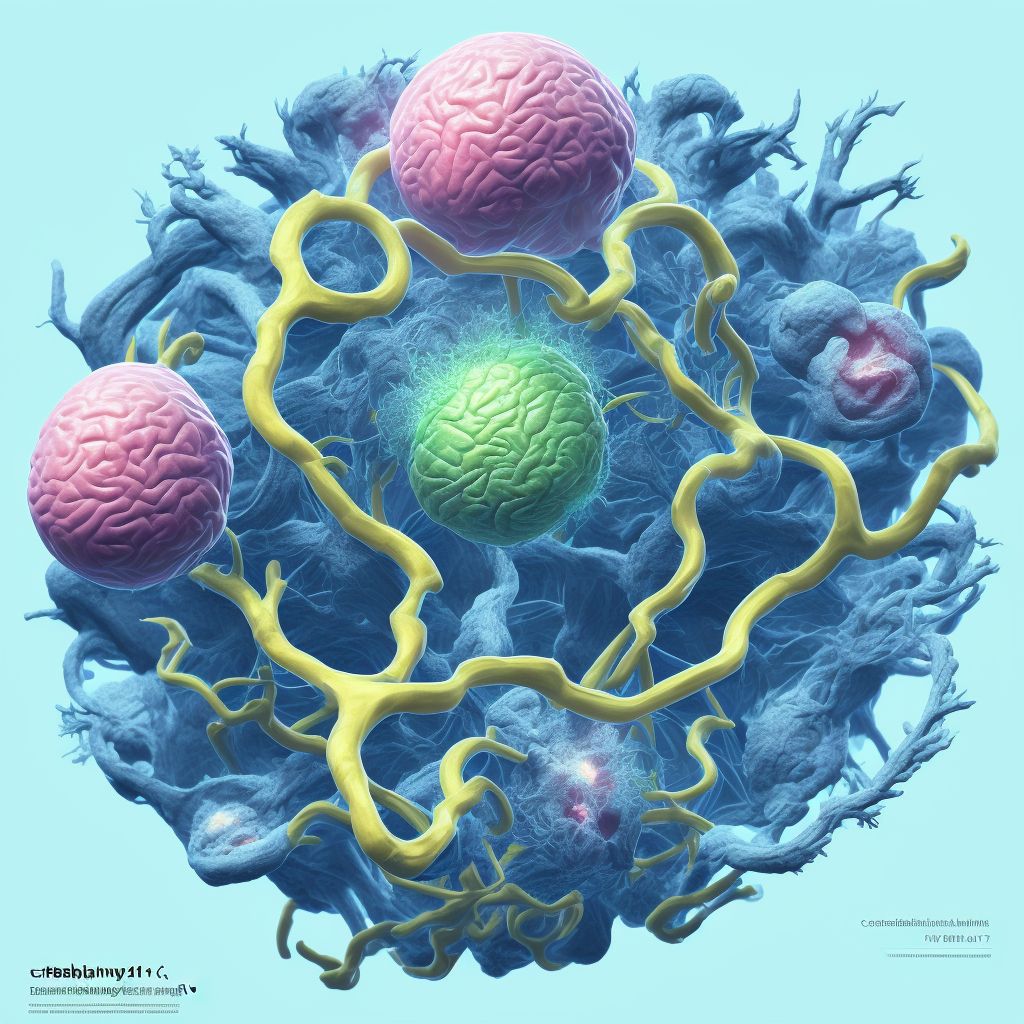 Cerebral ischemia digital illustration