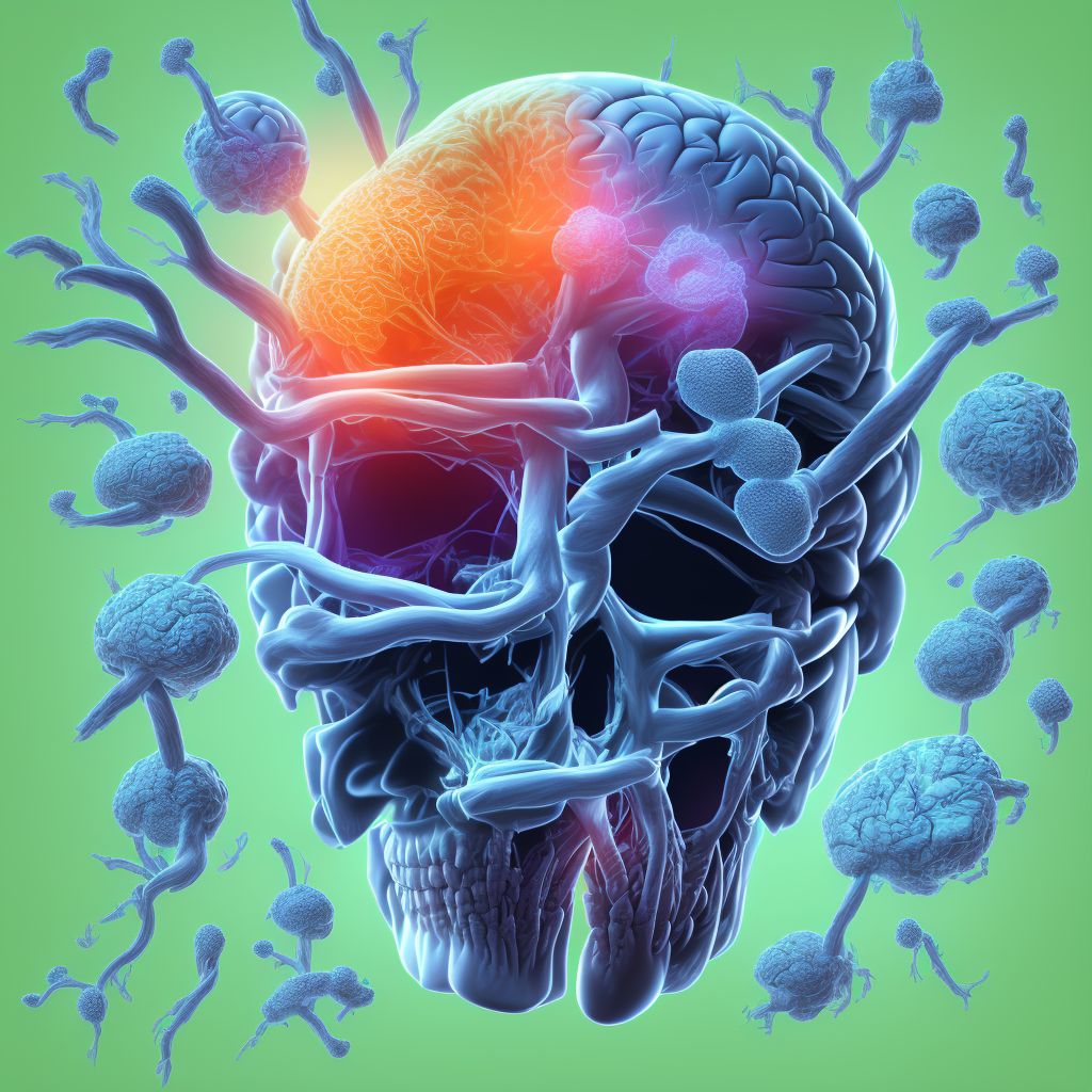 Cerebral autosomal dominant arteriopathy with subcortical infarcts and leukoencephalopathy digital illustration