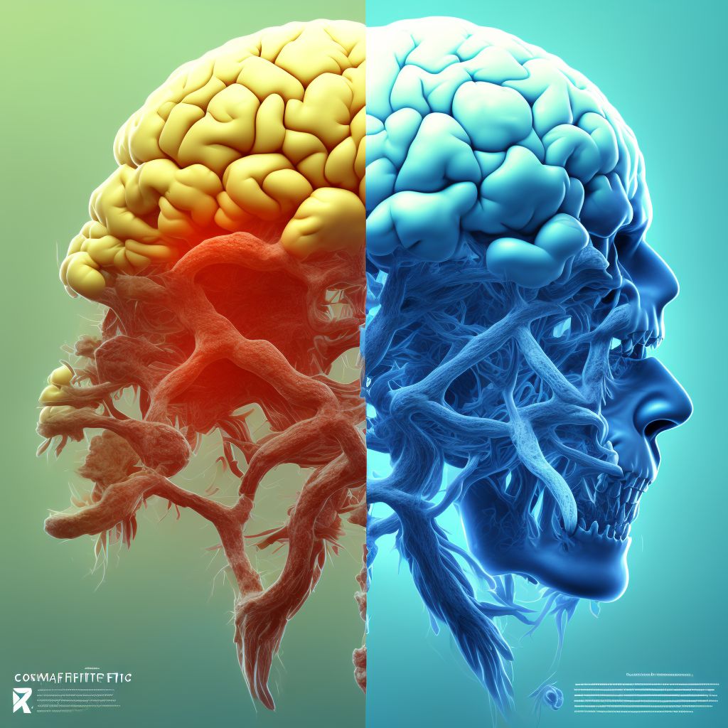 Cognitive deficits following nontraumatic subarachnoid hemorrhage digital illustration