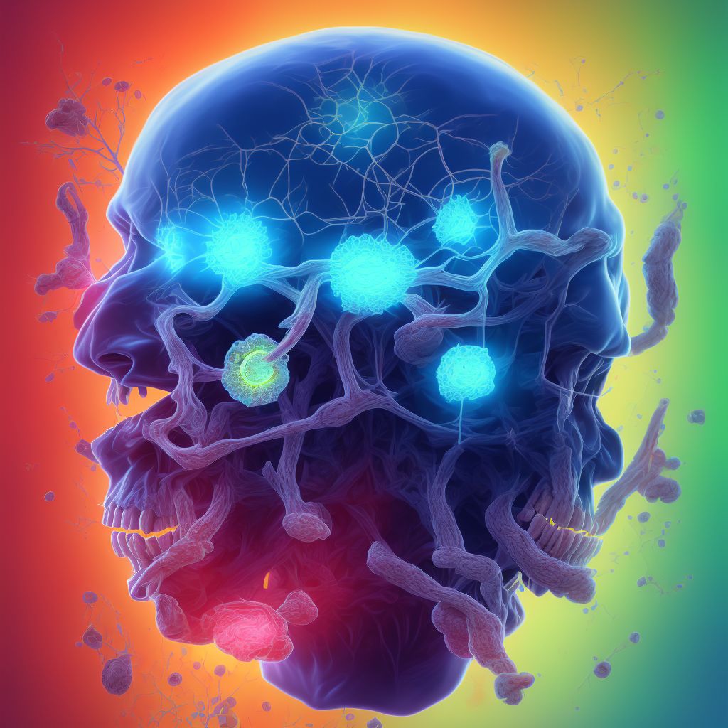 Cognitive social or emotional deficit following nontraumatic subarachnoid hemorrhage digital illustration