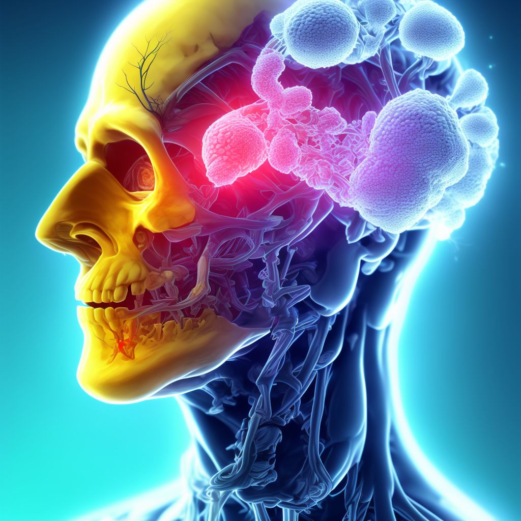 Other symptoms and signs involving cognitive functions following nontraumatic subarachnoid hemorrhage digital illustration