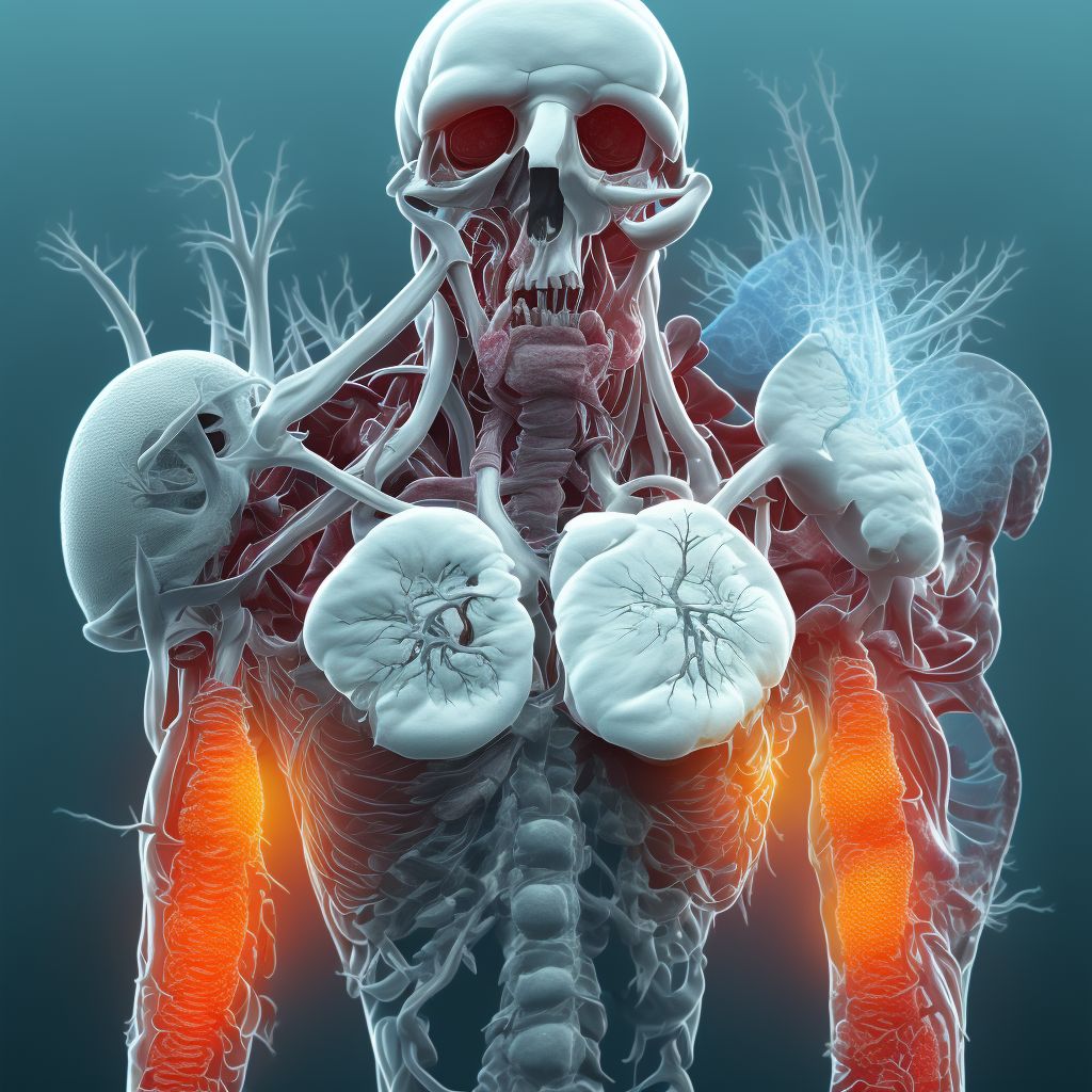 Monoplegia of lower limb following nontraumatic subarachnoid hemorrhage affecting right dominant side digital illustration