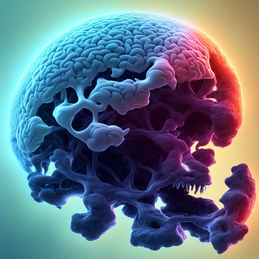 Cognitive deficits following nontraumatic intracerebral hemorrhage digital illustration