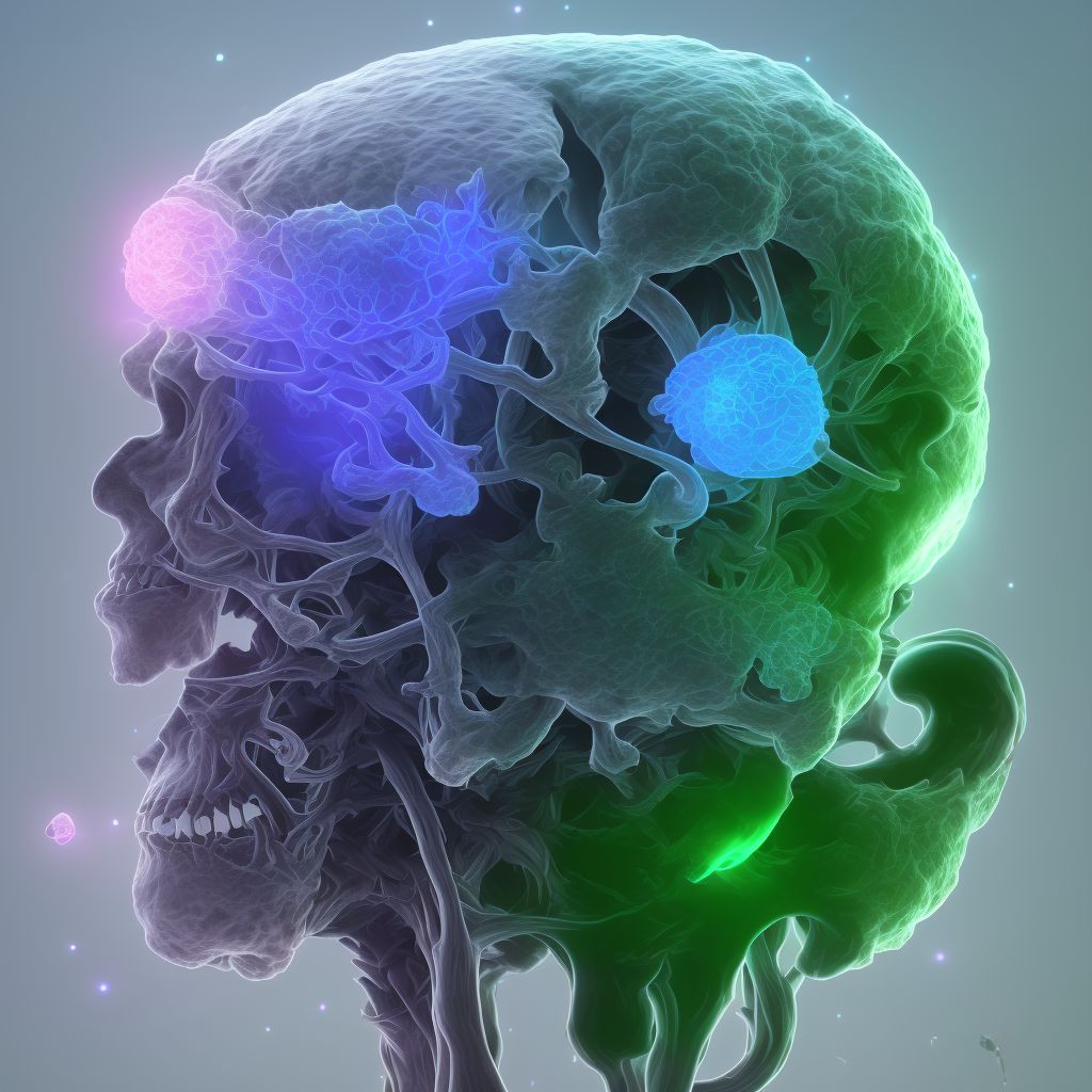 Visuospatial deficit and spatial neglect following nontraumatic intracerebral hemorrhage digital illustration